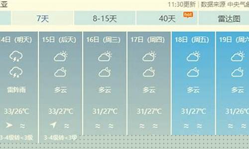 三亚天气预报三亚天气预报一周,15..._三亚天气预报一周天气情况查询最新消息